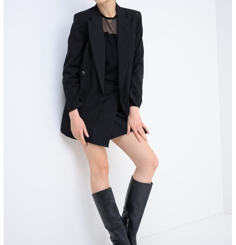 Свободно сако с копчета - Черен ARMANI EXCHANGE