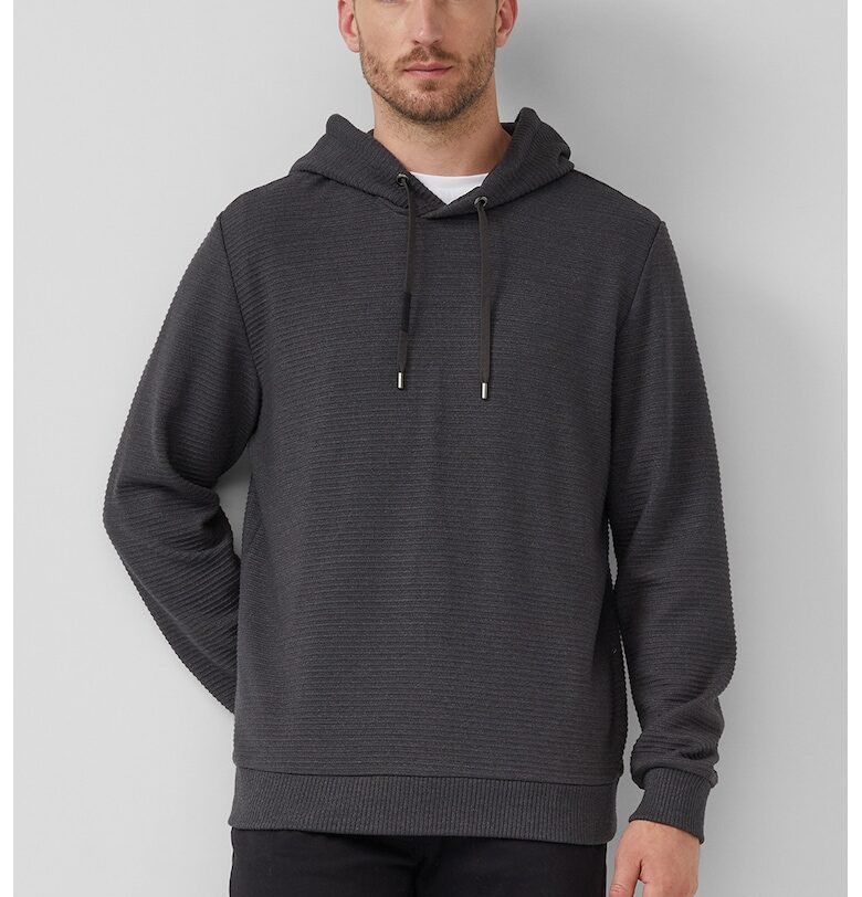 Свободно худи - Меланж тъмно сиво sOliver