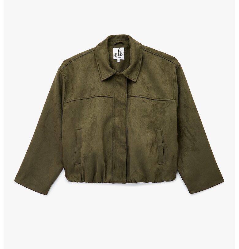 Свободно яке с цип - Каки KOTON