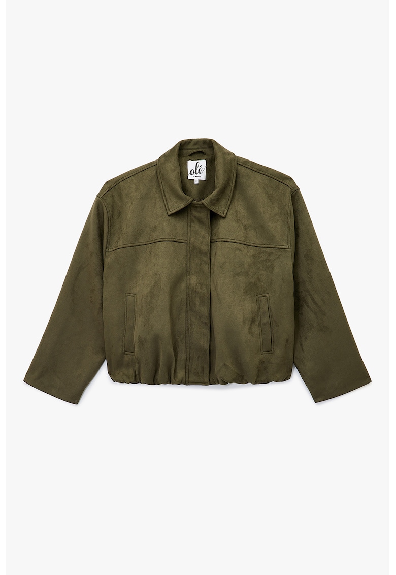 Свободно яке с цип - Каки KOTON