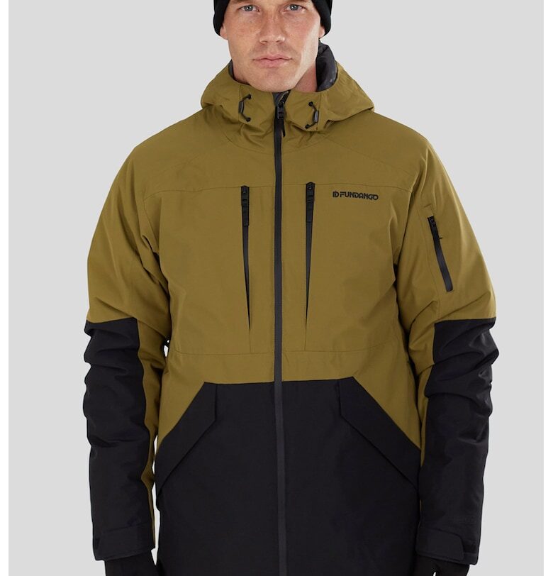 Ски яке Baily Allmountain с контрасти - Избеляло черно/Шам фъстък зелено Fundango