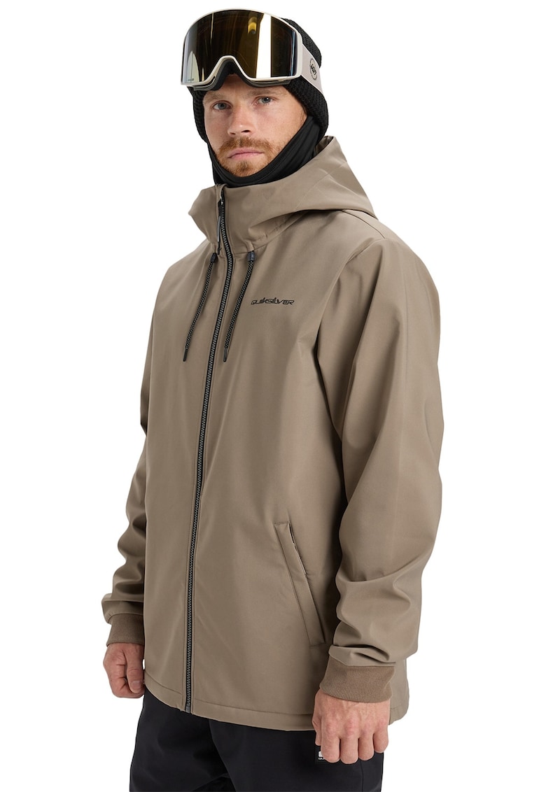 Ски яке Live for the dream с качулка - Сиво-кафяв QUIKSILVER