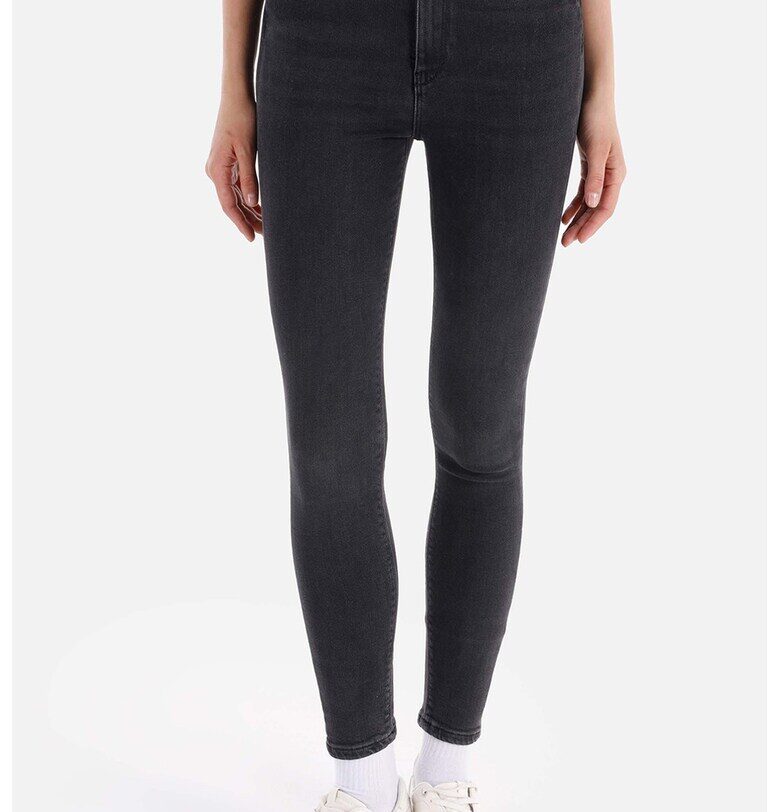 Скини дънки с висока талия - Антрацитно сиво COLINS