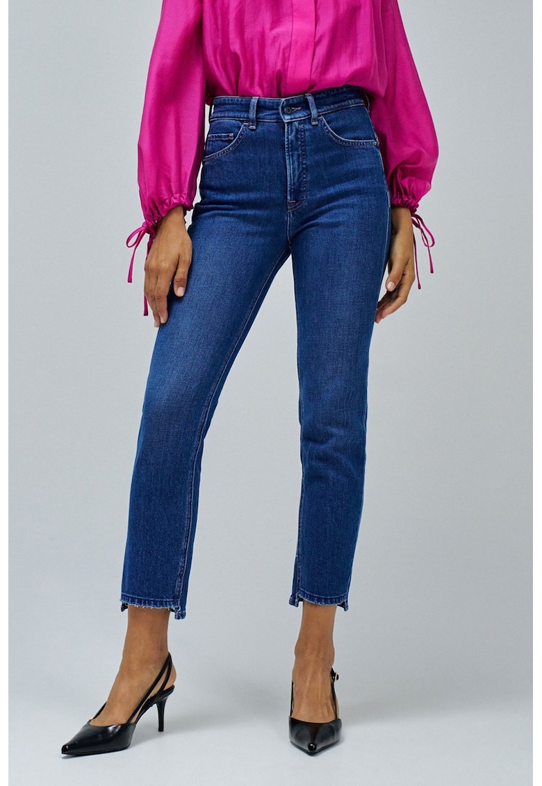 Скини дънки с висока талия - Син меланж Salsa Jeans