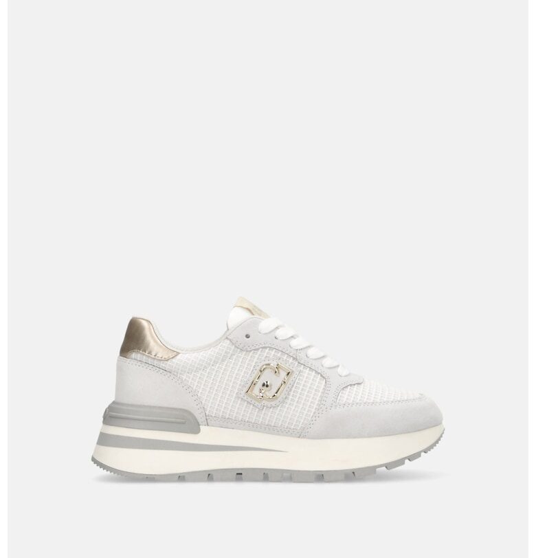 Скосени велурени спортни обувки с текстил Liu Jo