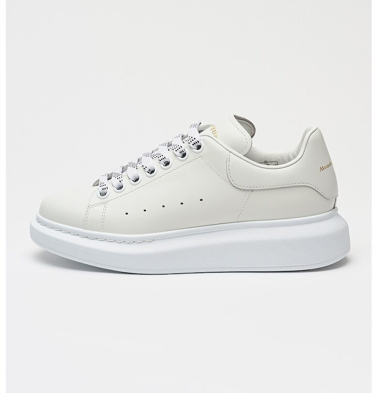 Скосени кожени маратонки Alexander McQueen