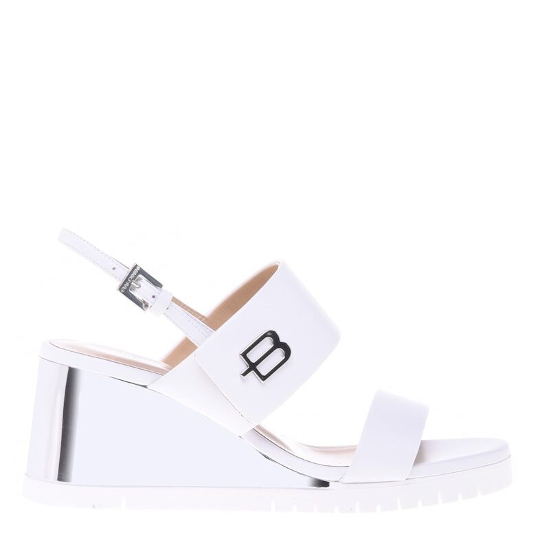 Скосени кожени сандали Baldinini