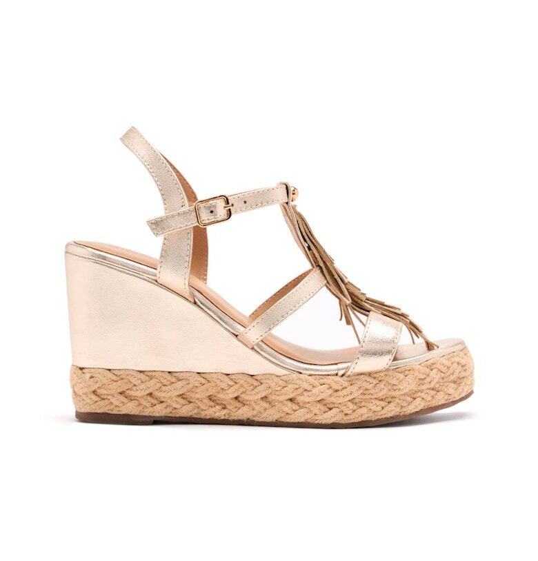 Скосени кожени сандали с ресни Gioseppo