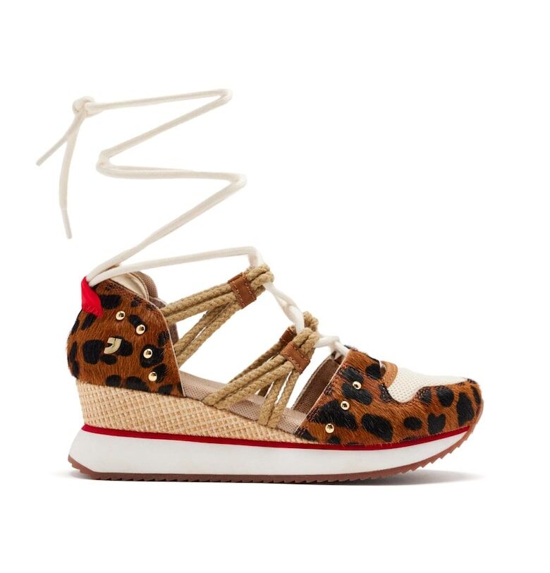 Скосени обувки с кожа с косъм Gioseppo