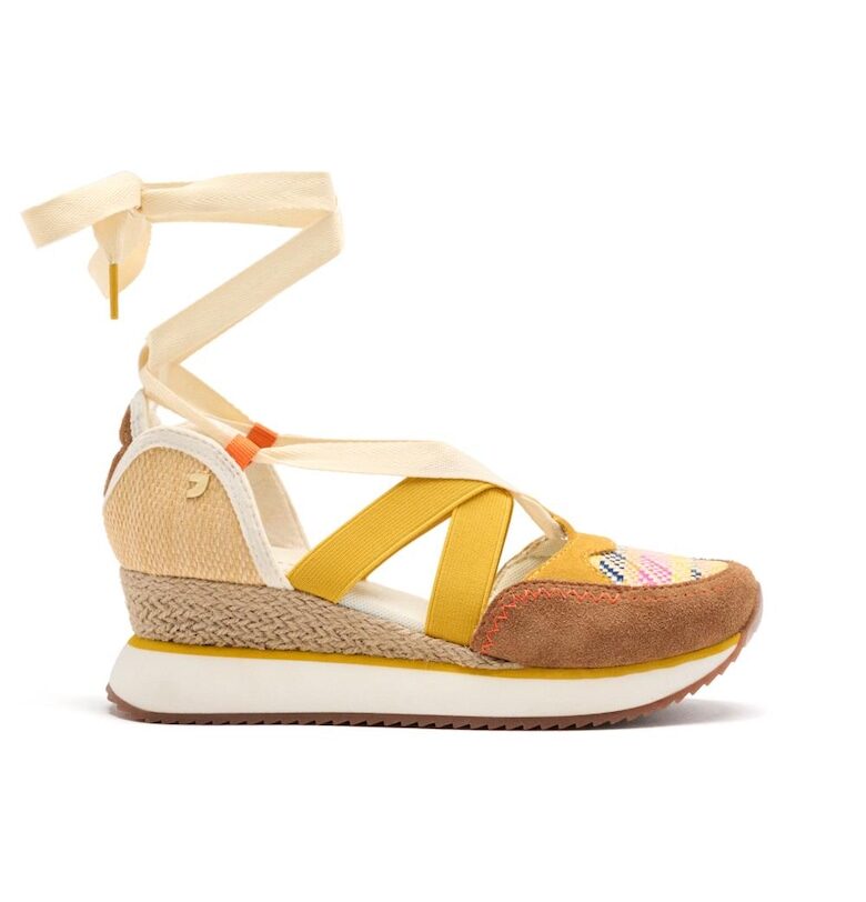 Скосени обувки със сламени детайли Gioseppo