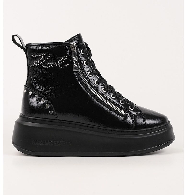 Скосени спортни обувки от кожа Karl Lagerfeld