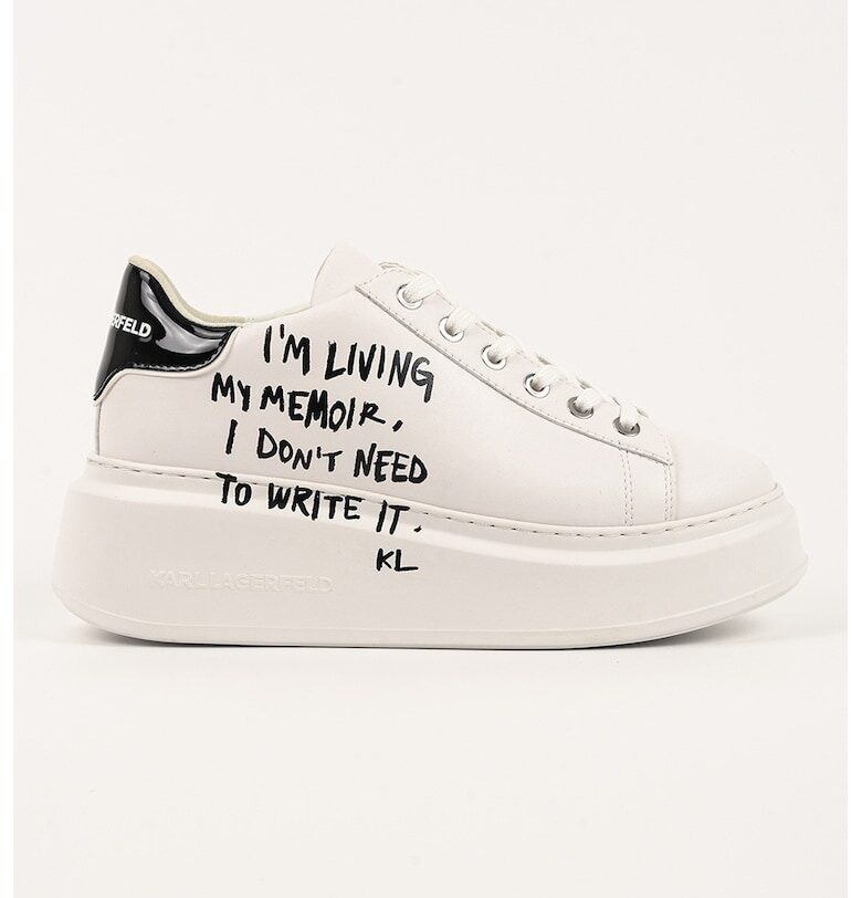 Скосени спортни обувки от кожа Karl Lagerfeld