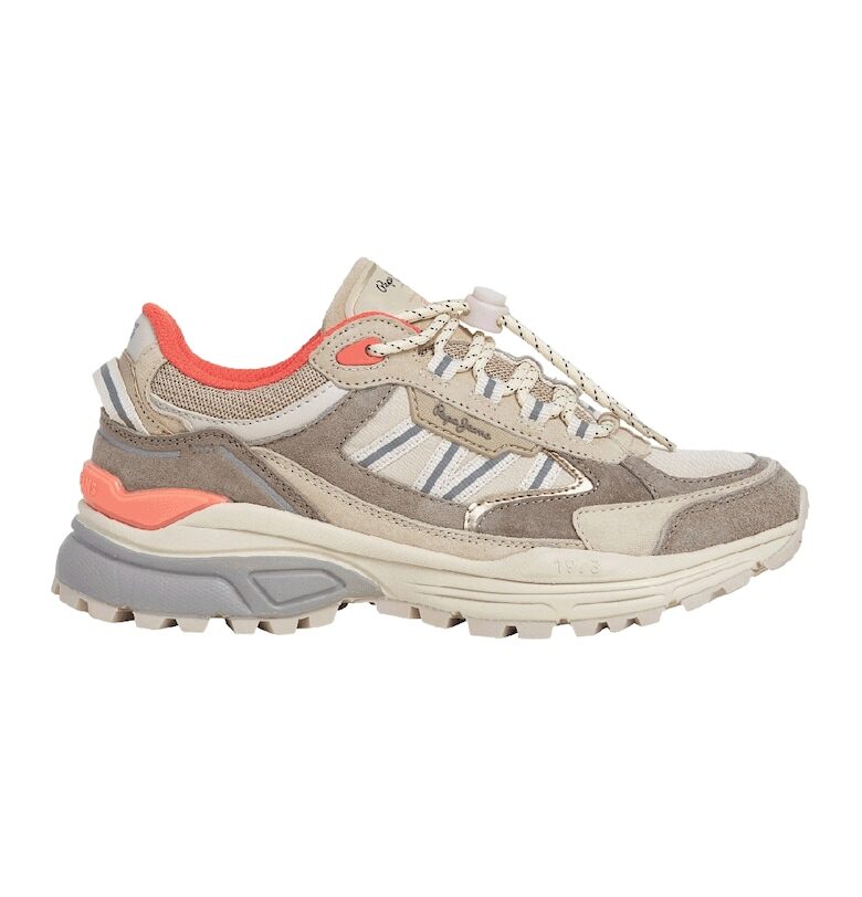 Скосени спортни обувки с велур Pepe Jeans London