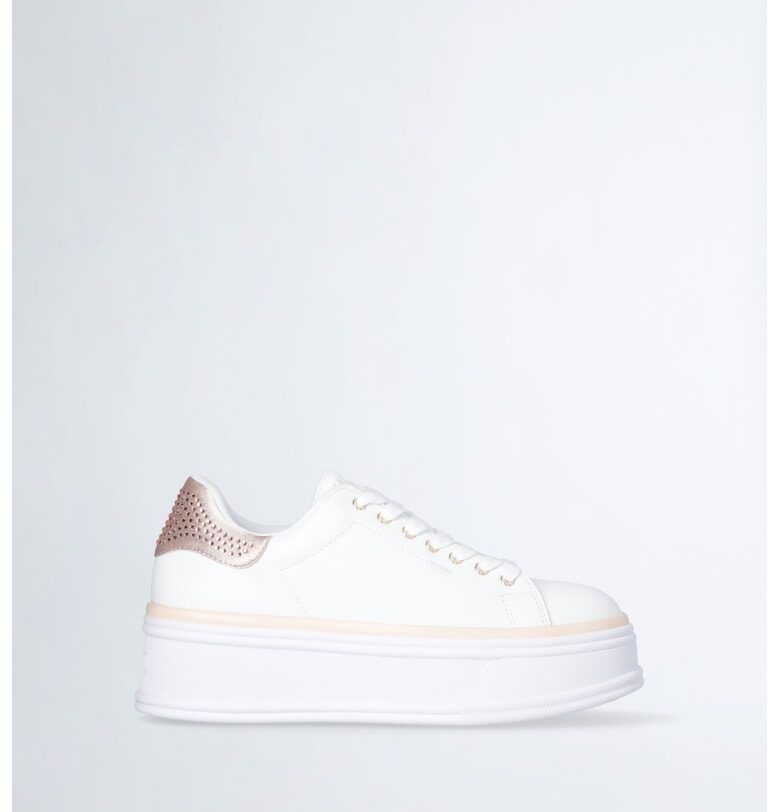 Скосени спортни обувки с декоративни камъни Liu Jo