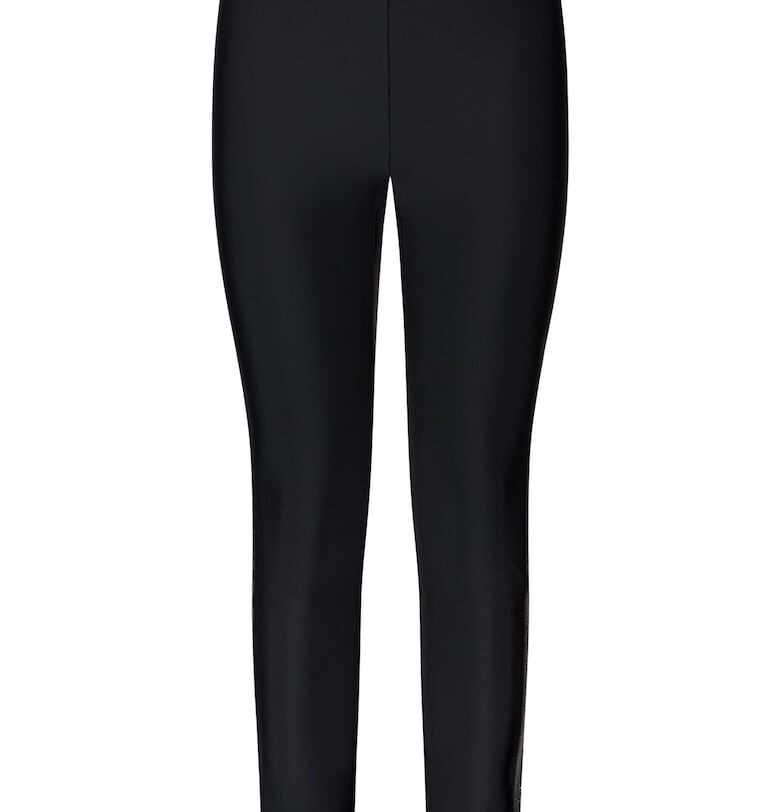 Скъсен клин с миди талия и странични ленти с лого - Черен Liu Jo