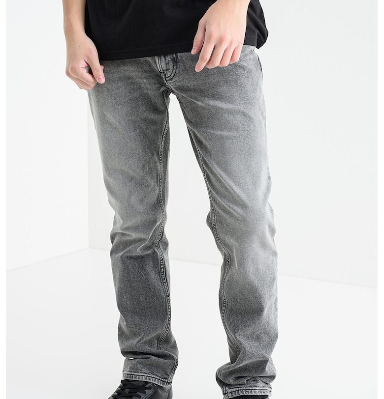 Слим дънки - Меланж тъмно сиво CALVIN KLEIN JEANS