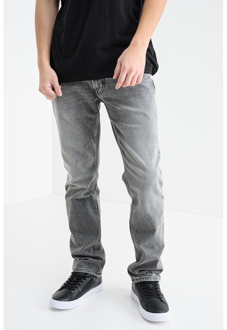 Слим дънки - Меланж тъмно сиво CALVIN KLEIN JEANS