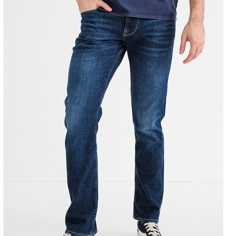 Слим дънки Finnley със стеснен крачол - Син меланж GUESS