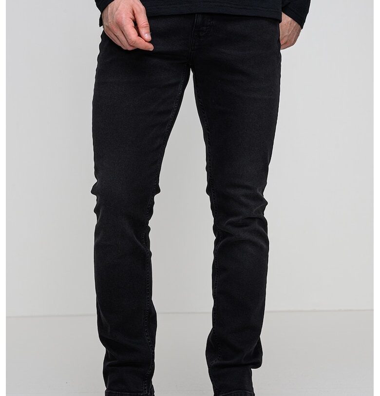 Слим дънки Vegas - Черен меланж Mustang