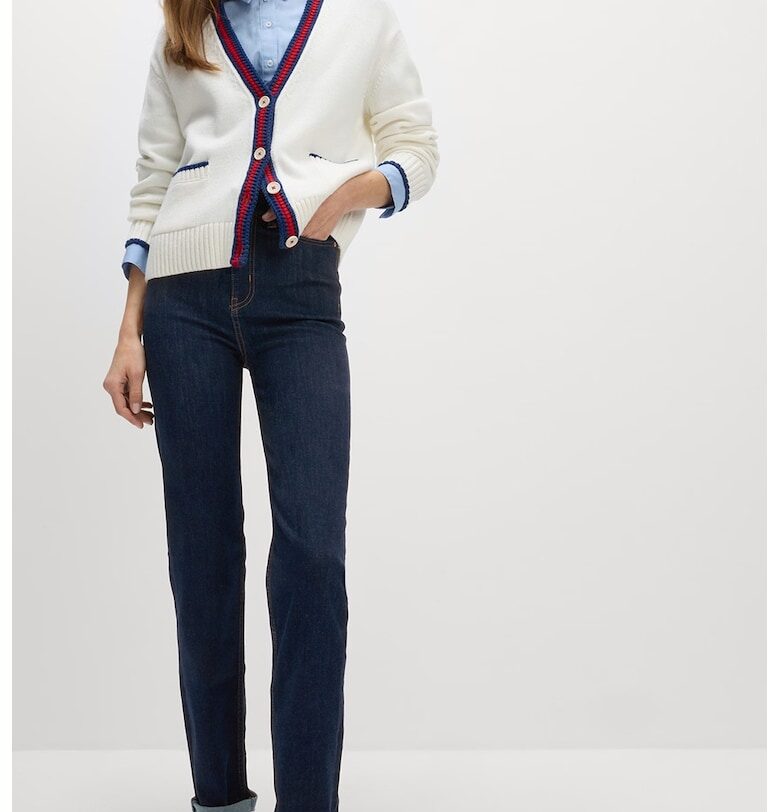 Слим дънки с висока талия - Тъмносин Marks  Spencer