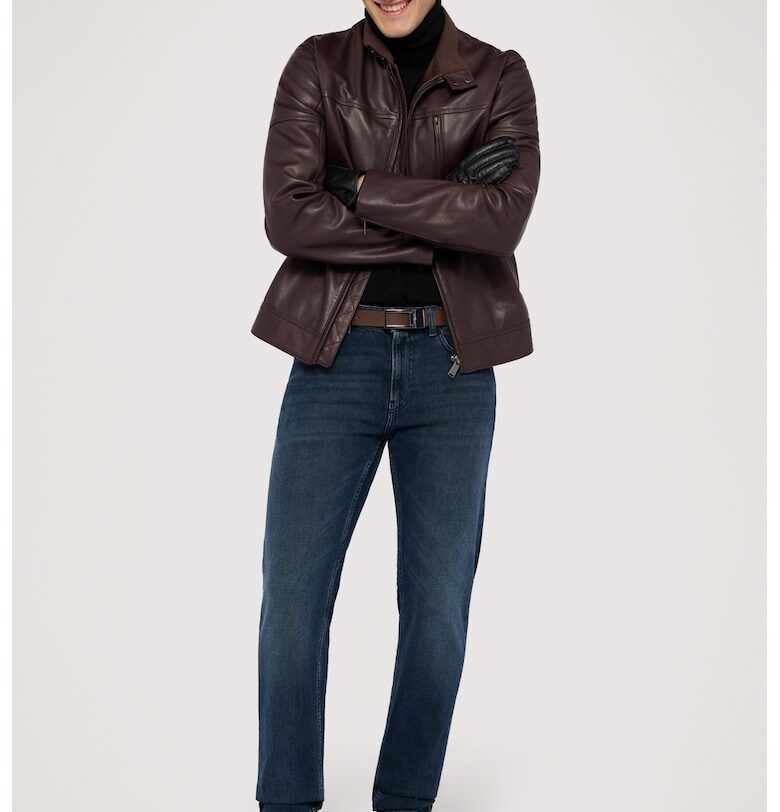 Слим дънки с джобове - Тъмносин Trussardi