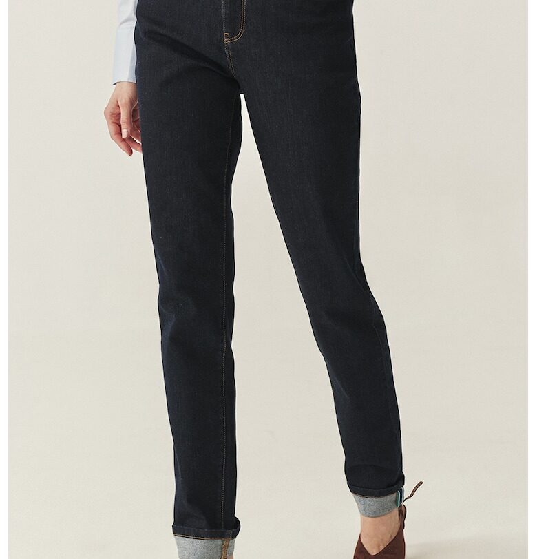 Слим дънки с контрастни шевове - Бледооранжев/Антрацитно сиво Tatuum