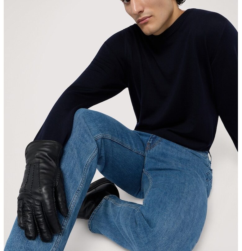 Слим дънки с миди талия - Син Trussardi