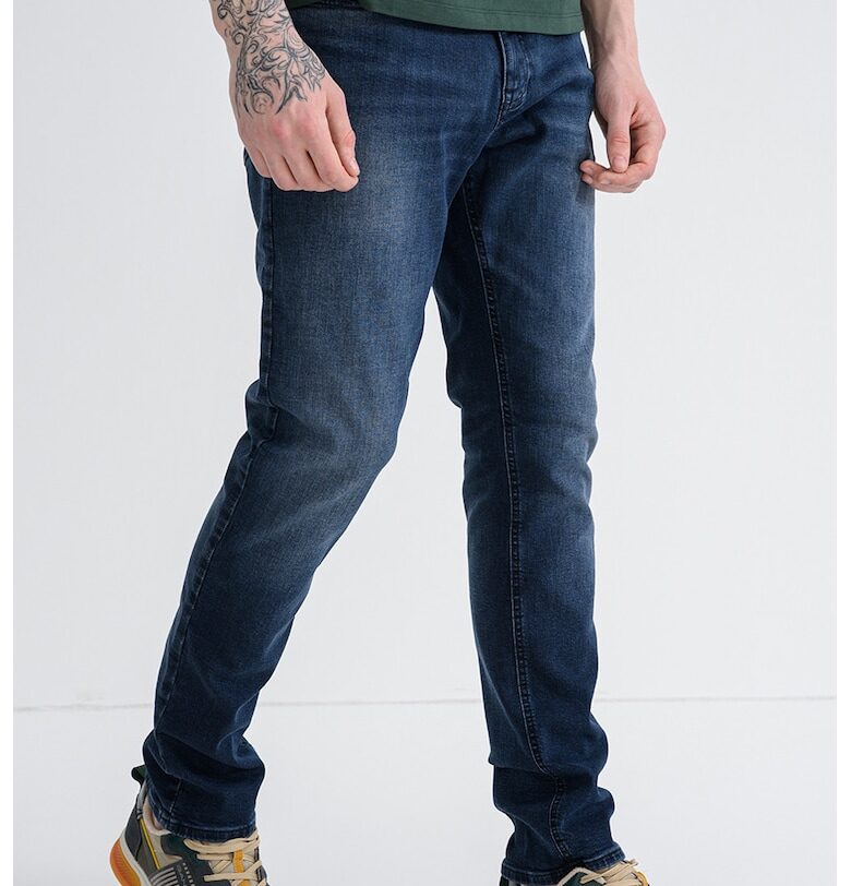 Слим дънки със захабен ефект - Син Tommy Jeans