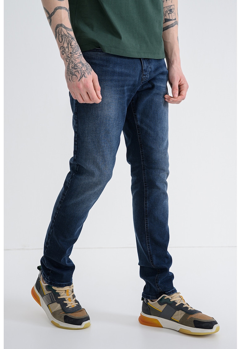 Слим дънки със захабен ефект - Син Tommy Jeans