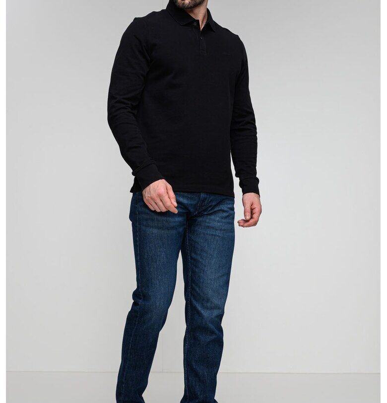 Слим дънки със захабен ефект - Син меланж sOliver