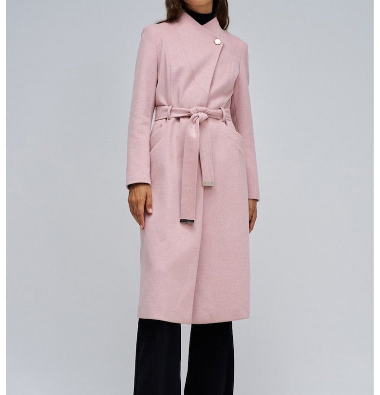 Слим палто Grace с вълна - Пастелнорозов Salsa Jeans