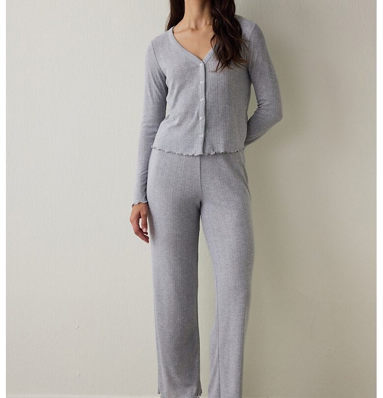 Слим пижама с шпиц - Сив Penti