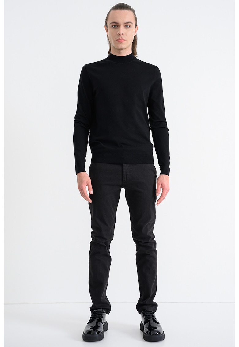 Слим пуловер San Marc - Черен HUGO