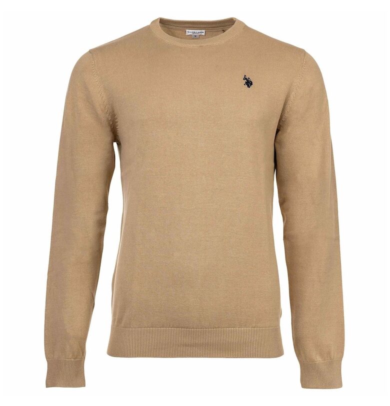 Слим пуловер - Бежов US Polo Assn