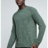 Слим пуловер с реглан ръкави - Зелен/Бледозелен Tommy Jeans