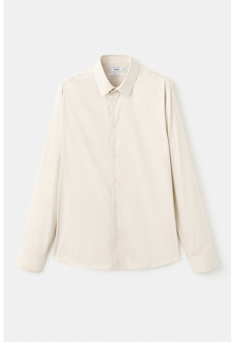 Слим риза с класическа яка - Мръснобял Mango