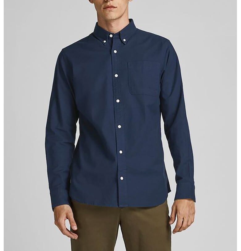 Слим риза с органичен памук - Тъмносин Jack  Jones