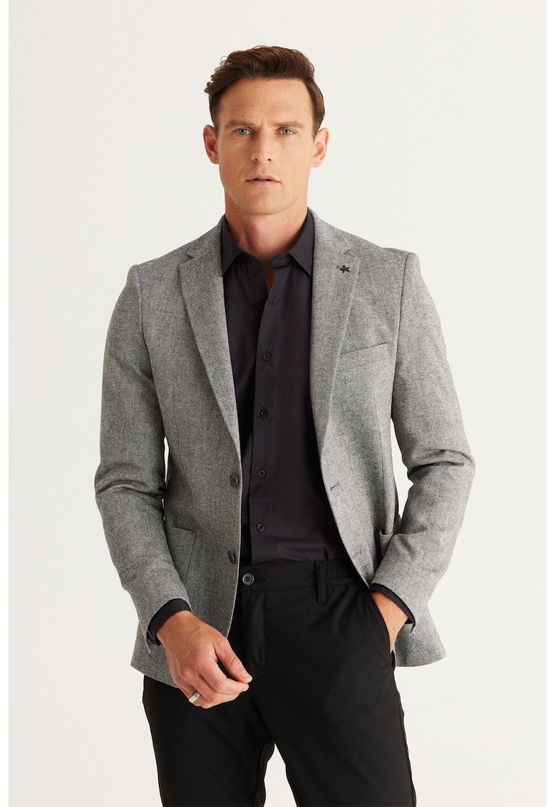 Слим сако - Сив меланж ACCo