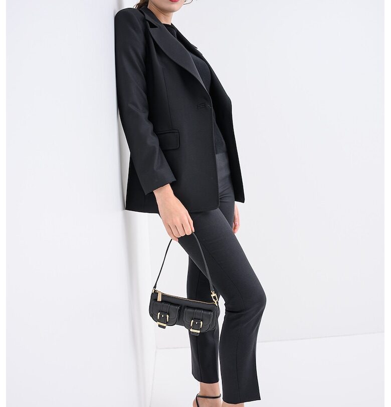 Слим сако с вълна - Черен Marella