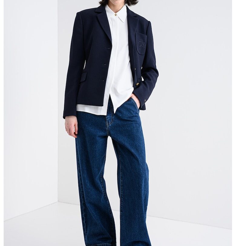 Слим сако с копчета и раздвоен ревер - Ултрамарин синьо Tommy Hilfiger