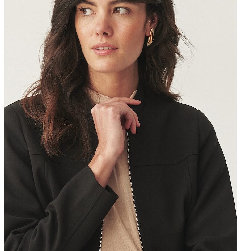 Слим яке с цип - Черен Tatuum