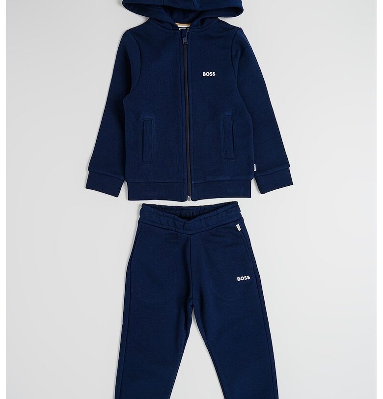 Спортен екип с цип и лого - Тъмносин BOSS Kidswear