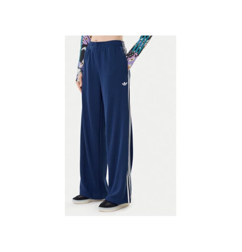 Спортен панталон от полиестер с разкроена кройка adidas