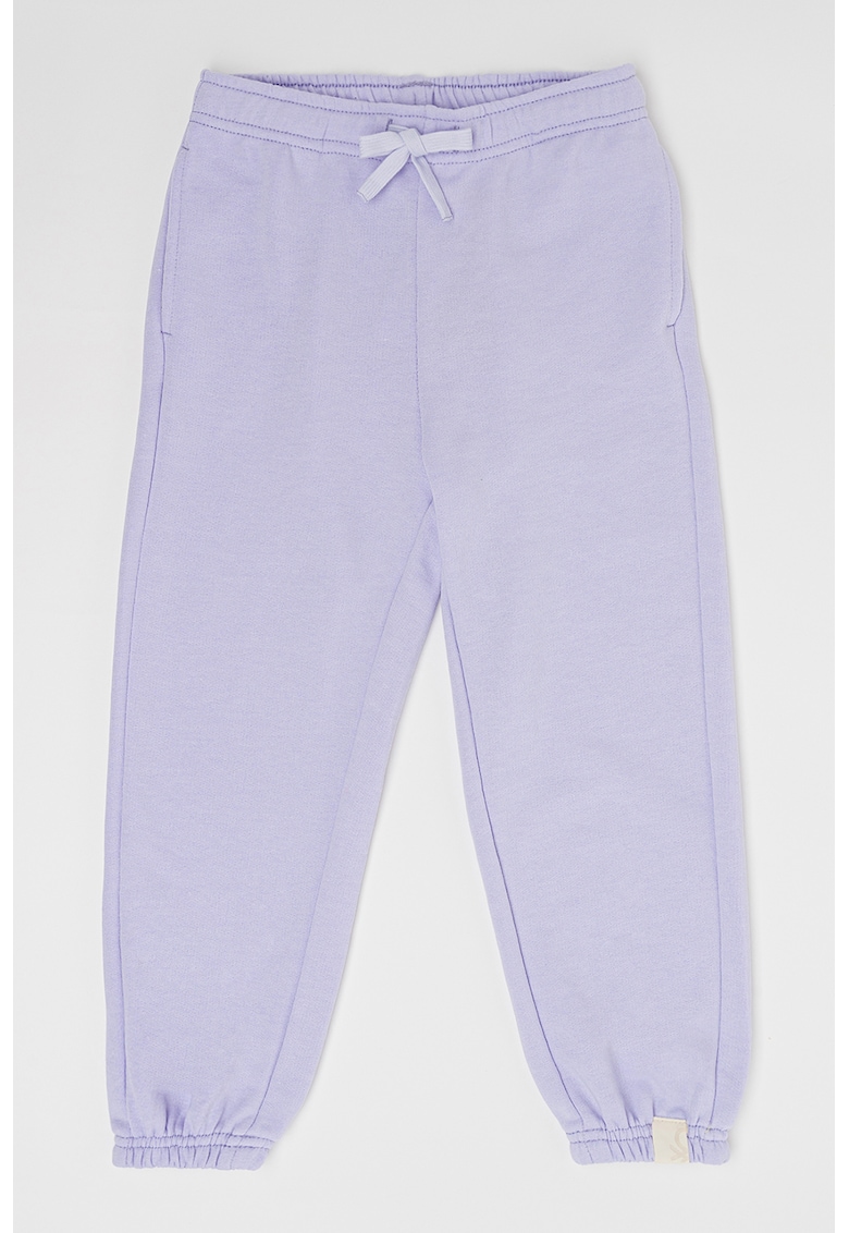 Спортен панталон с връзка и джобове - Лилав United Colors of Benetton