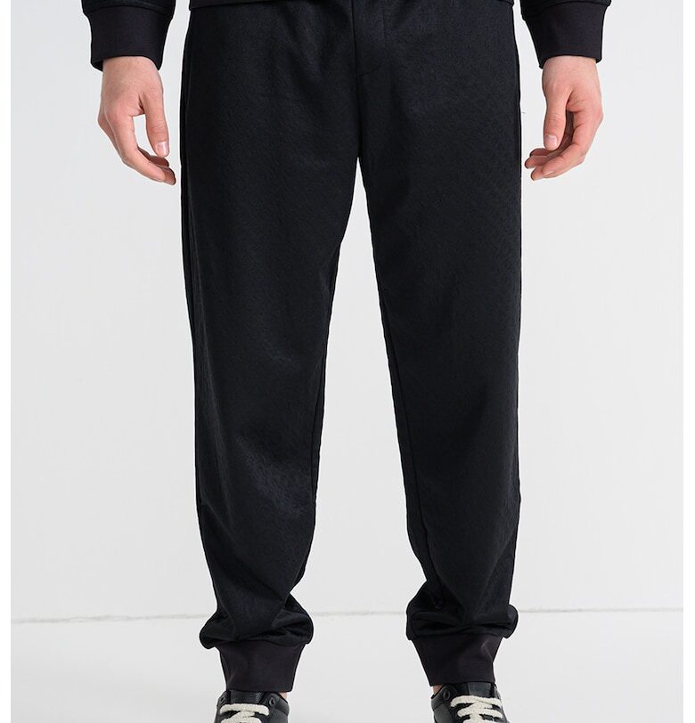 Спортен панталон с връзка и джобове с цип - Избеляло черно ARMANI EXCHANGE