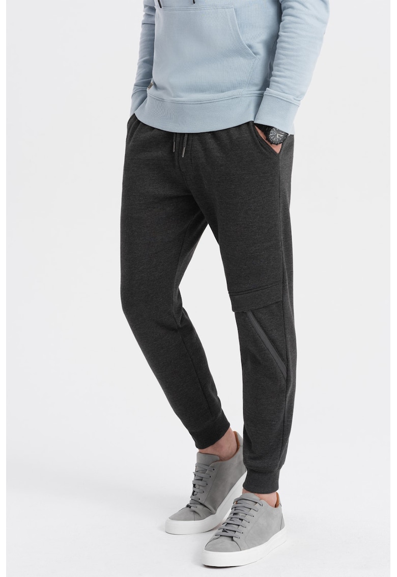 Спортен панталон с регулируема талия - Антрацитно сиво OMBRE