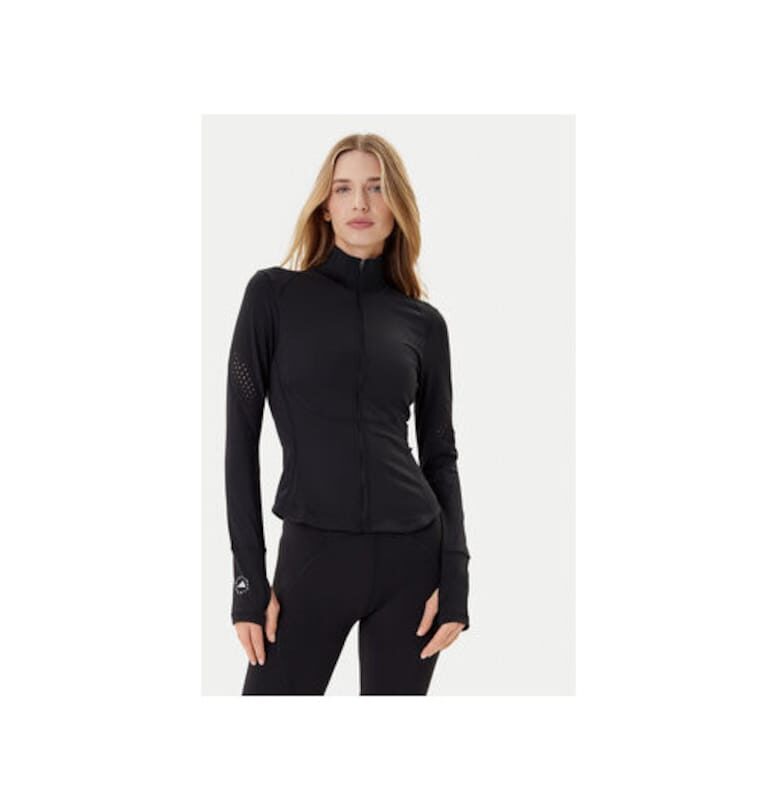 Спортен суичър с цип и лого adidas