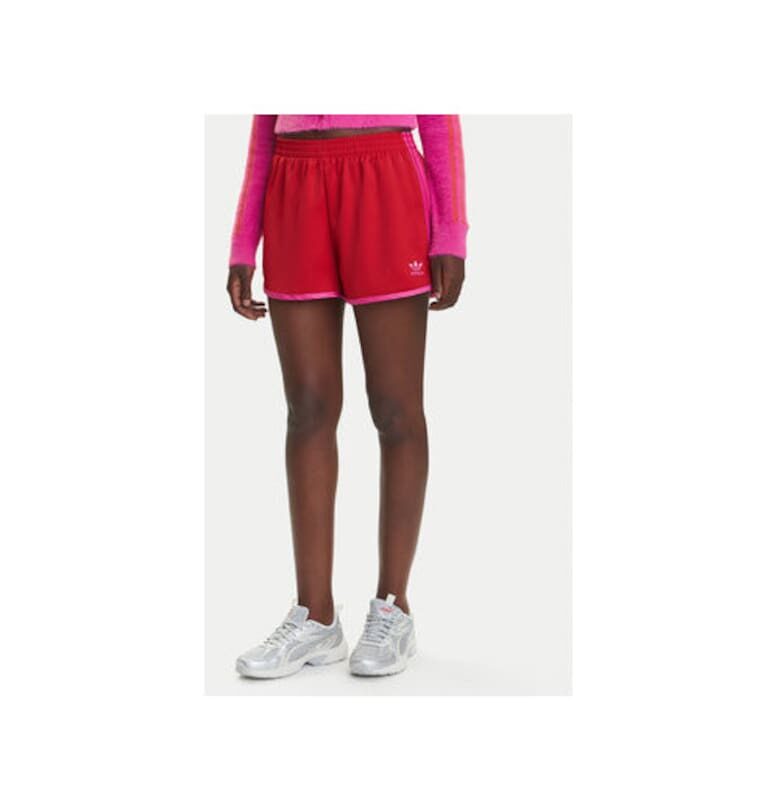 Спортни къси панталони от полиестер с райета и лого adidas