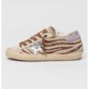 Спортни обувки Super-Star със захабен ефект и животински принт GOLDEN GOOSE