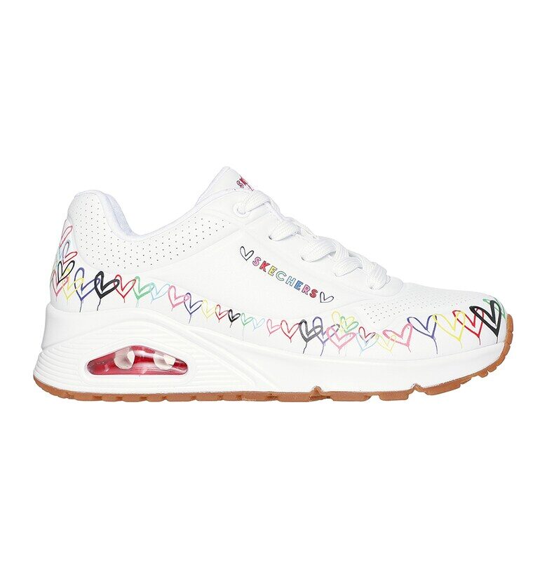 Спортни обувки Uno от еко кожа с шарка Skechers